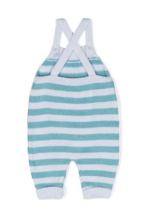 Grey and light blue cotton romper LITTLE BEAR KIDS | 7011CIELOPOLVERE